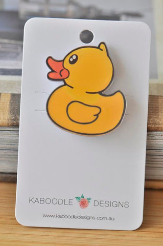 Acrylic Rubber Ducky Pin Brooch