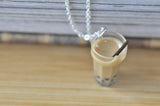 Boba Pearl Bubble Milk Tea Resin Necklace