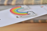Acrylic Love Rainbow Cloud Pin Brooch