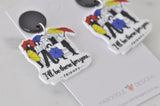 Acrylic Friends Monica Rachel Ross Dangle Earrings