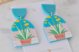 Geometric Plant Plants Statement Drop Dangle Earrings