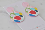 Geometric Circles Statement Drop Dangle Earrings
