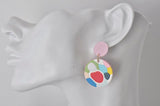 Geometric Circles Statement Drop Dangle Earrings