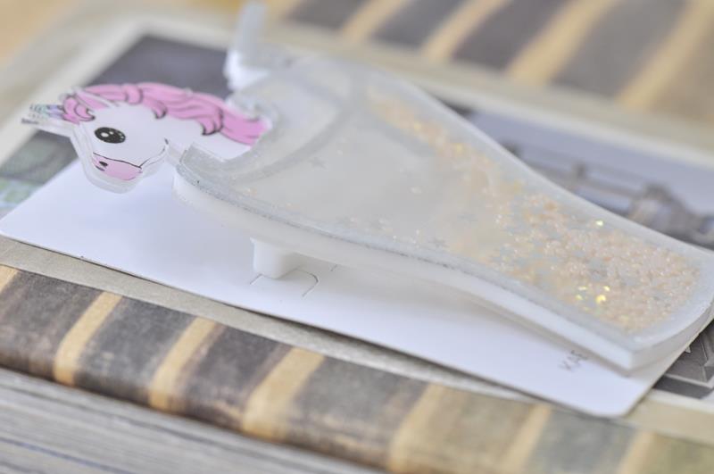 Acrylic Unicorn Tears Drink Glitter Sparkles Large Pin Brooch