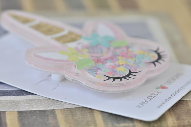 Acrylic Magical Unicorn Face Glitter Stars Sparkles Large Pin Brooch