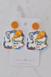 Acrylic Dr Seuss Oh The Places You'll Go Dangle Earrings
