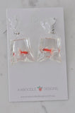 Novelty Resin Goldfish Koi Gold Fish Bag Dangle Earrings