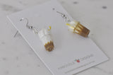 Iced Coffee Cappuccino Chocolate Mocha Milkshake Soda Novelty Fun Drop Dangle Earrings