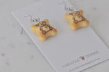Hello Panda Japanese Retro Cookie Biscuit Asian Snack Novelty Fun Drop Dangle Earrings