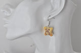 Hello Panda Japanese Retro Cookie Biscuit Asian Snack Novelty Fun Drop Dangle Earrings