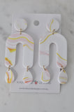 Acrylic Geometric Horse shoe Lucky Novelty Dangle Drop Earrings