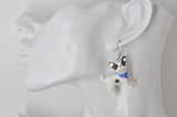 Resin Novelty French Bulldog Dog Dangle Drop Earrings