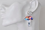 Acrylic Astronaut Galaxy Universe Planets Solar System Novelty Dangle Drop Earrings