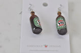 Alcohol Beer Novelty Fun Drop Dangle Earrings