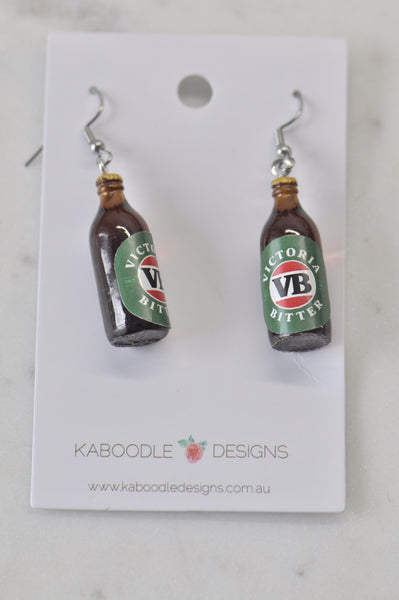 Alcohol Beer Novelty Fun Drop Dangle Earrings