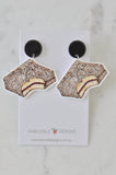 Novelty Australian Dessert Snack Lamington Dangle Earrings