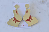 Acrylic Chocolate Easter Bunny Drop Dangle Earrings