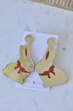 Acrylic Chocolate Easter Bunny Drop Dangle Earrings