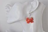 Novelty Miniature Food Crab Drop Dangle Earrings