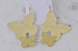 Acrylic Glitter Butterfly Drop Dangle Earrings