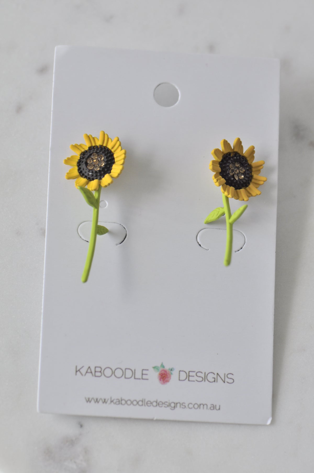 Sunflower Flower Stud Earrings