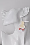 Acrylic Instant Noodles 2 minute Cup Noodles Drop Dangle Earrings