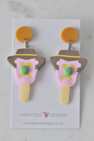 Bubble O Bill Polymer Clay Ice Cream Drop Earrings