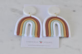 Clay Long Rainbow Drop Dangle Earrings