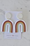 Clay Long Rainbow Drop Dangle Earrings