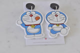 Acrylic Japanese Retro Cartoon Doremon Drop Dangle Earrings