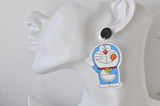 Acrylic Japanese Retro Cartoon Doremon Drop Dangle Earrings