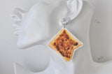 Acrylic Perspex Aussie Toast Breakfast Bread Novelty Fun Drop Dangle Earrings