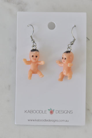 Novelty Miniature Baby Drop Dangle Earrings