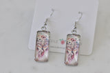 Rectangular Painting Image Picture Dangle Earrings - Boho Dreamcatcher