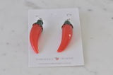 Miniature 3D Chilli Pepper Dangle Drop Earrings