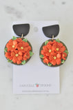 Clay Field of Flowers Drop Dangle Earrings
