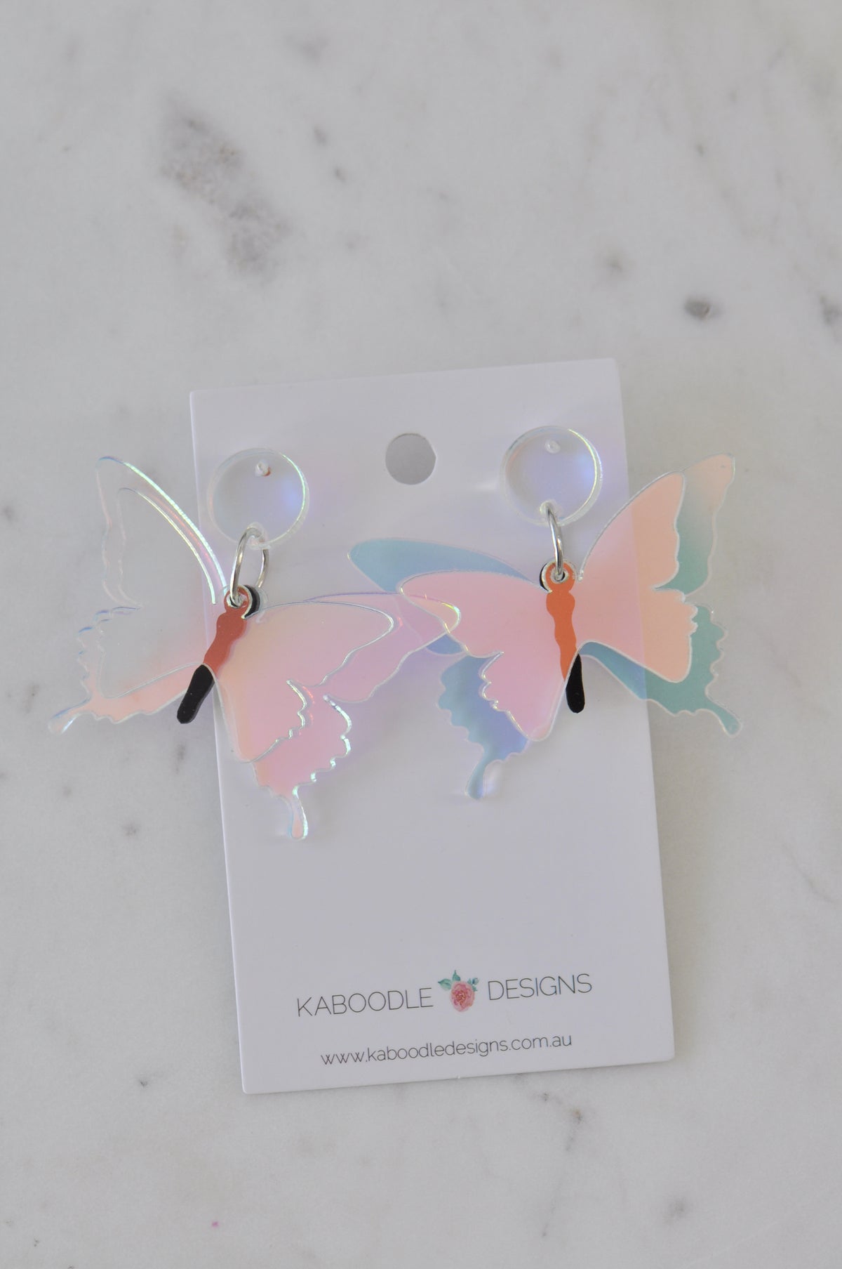 Acrylic Translucent Butterfly Concert Drop Dangle Earrings
