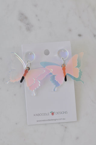 Acrylic Translucent Butterfly Concert Drop Dangle Earrings