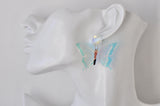 Acrylic Translucent Butterfly Concert Drop Dangle Earrings