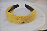 Fabric Knotted Headband - Mustard Yellow