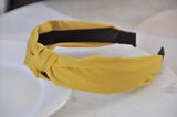 Fabric Knotted Headband - Mustard Yellow