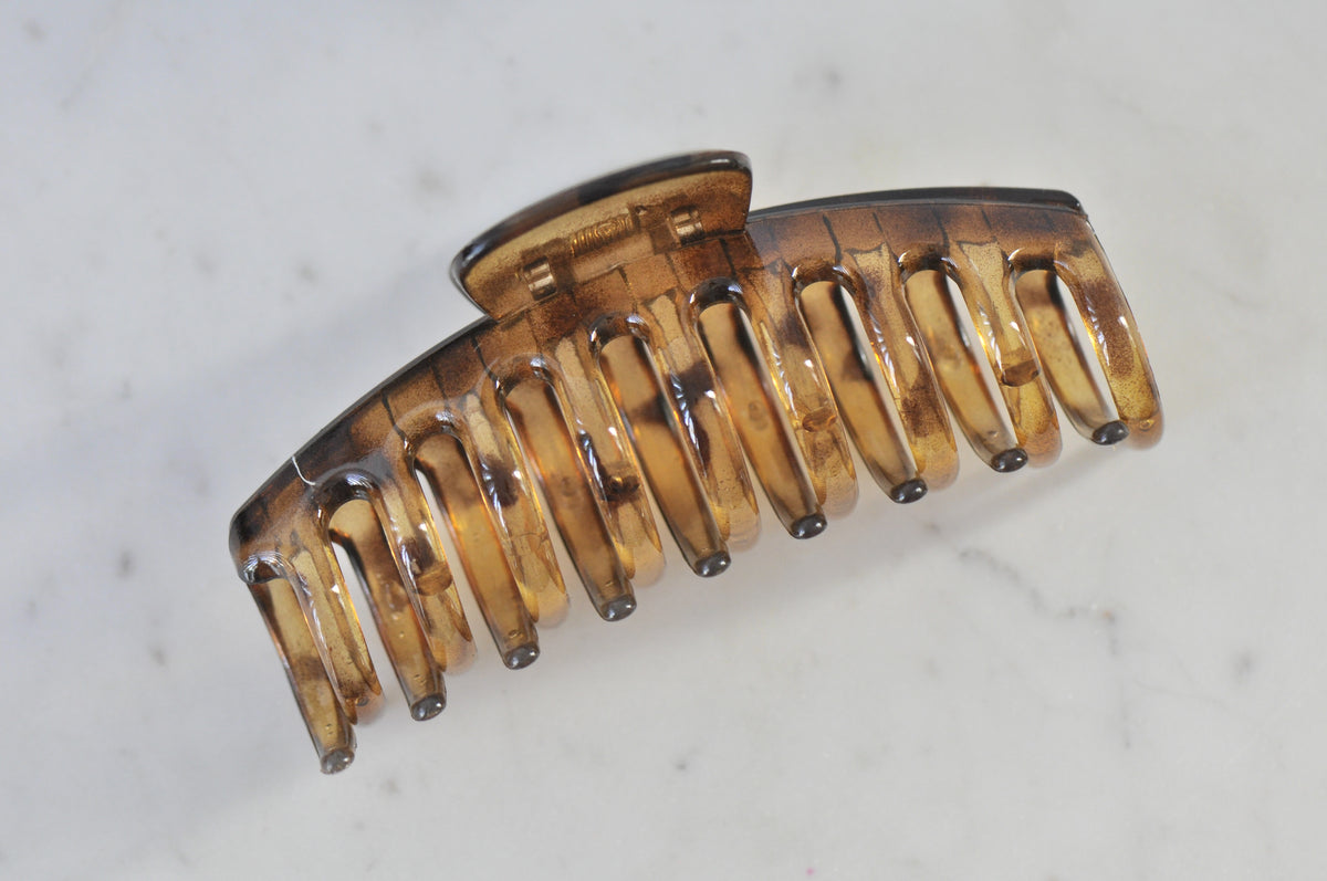 Acrylic Hair Claw Clip Large - Transparent Brown