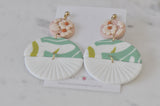 Clay Geometric Shapes and Patterns Flowers Drop Dangle Earrings