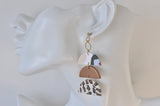 Clay Geometric Shapes and Patterns Leopard Print Drop Dangle Earrings