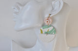 Clay Geometric Shapes and Patterns Flowers Drop Dangle Earrings