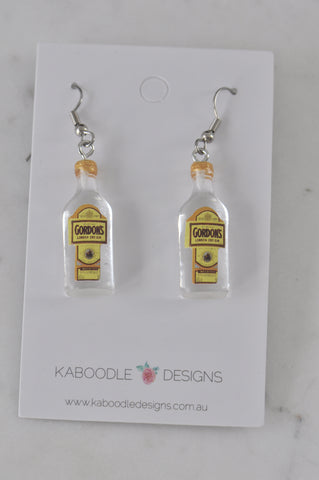 Dry Gin Alcohol Spirits Novelty Fun Drop Dangle Earrings