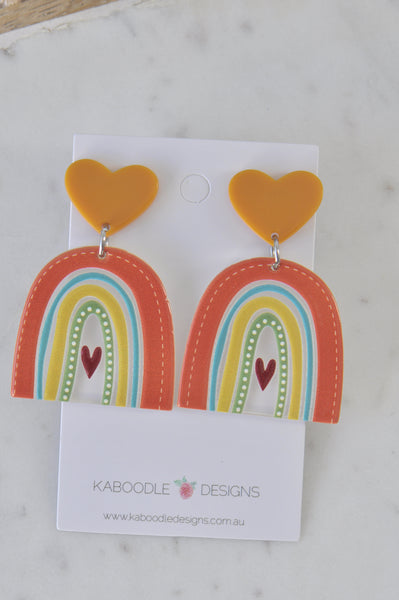 Novelty Boho Rainbow Dangle Earrings