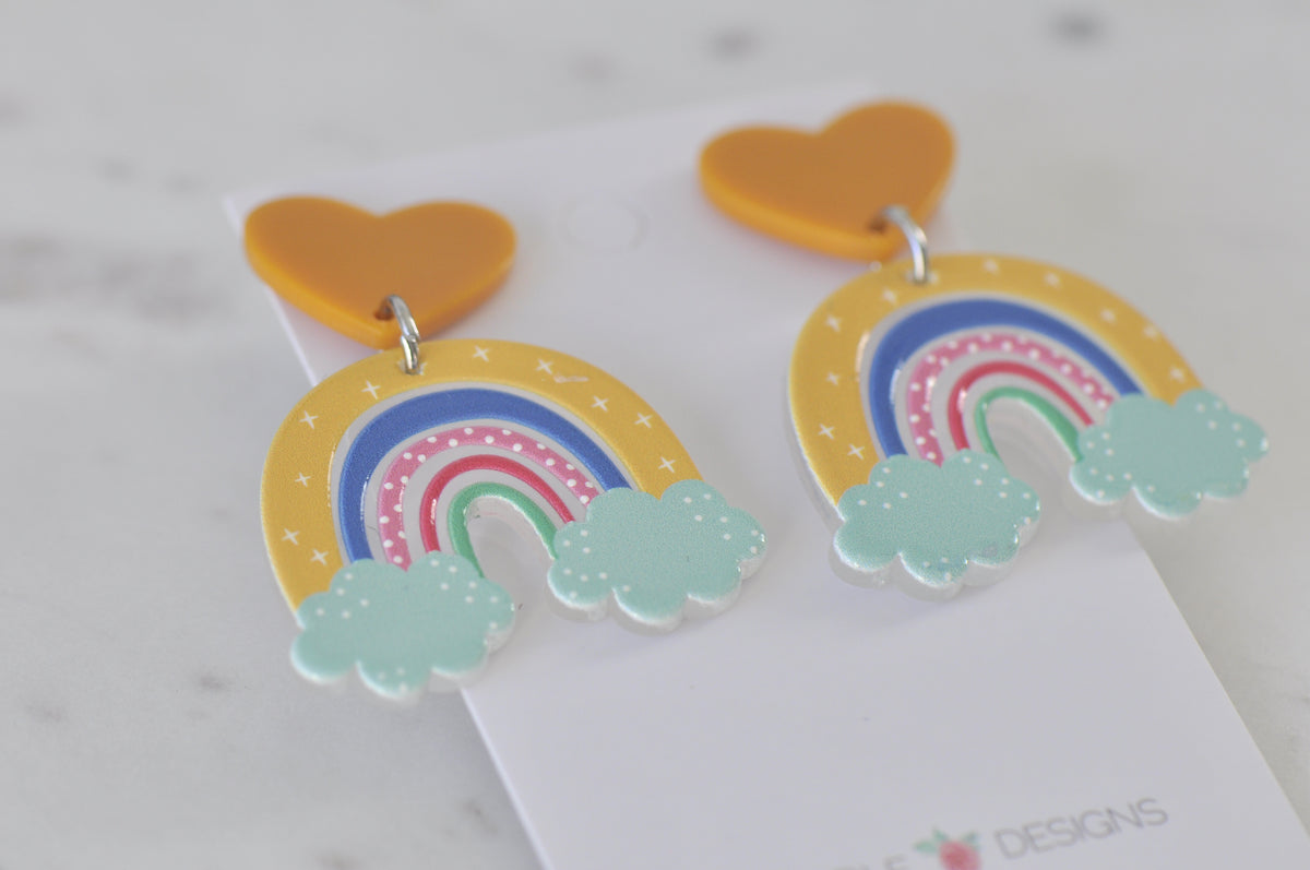 Novelty Boho Rainbow Dangle Earrings