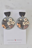 Clay Field of Flowers Drop Dangle Earrings