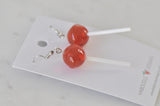 Lollipop Candy Novelty Fun Drop Dangle Earrings - Red Raspberry